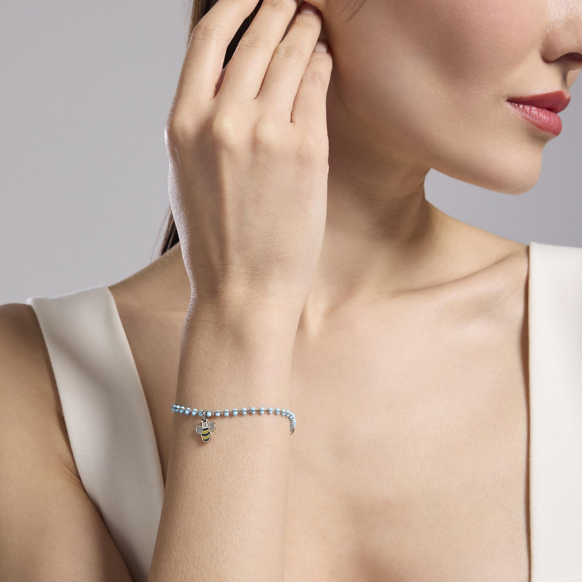 Pulsera componible azul Pop corn - Imagen 3