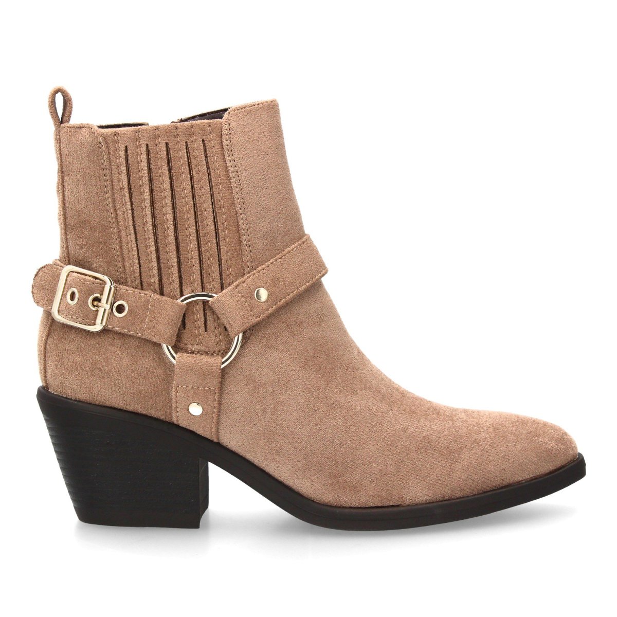 Botines camperos taupe con flecos - Imagen 3