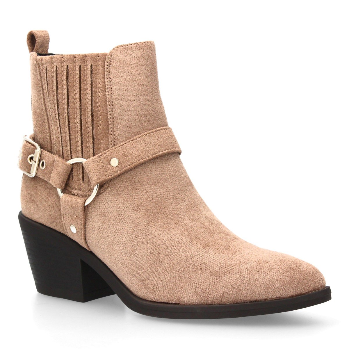 Botines camperos taupe con flecos - Imagen 4