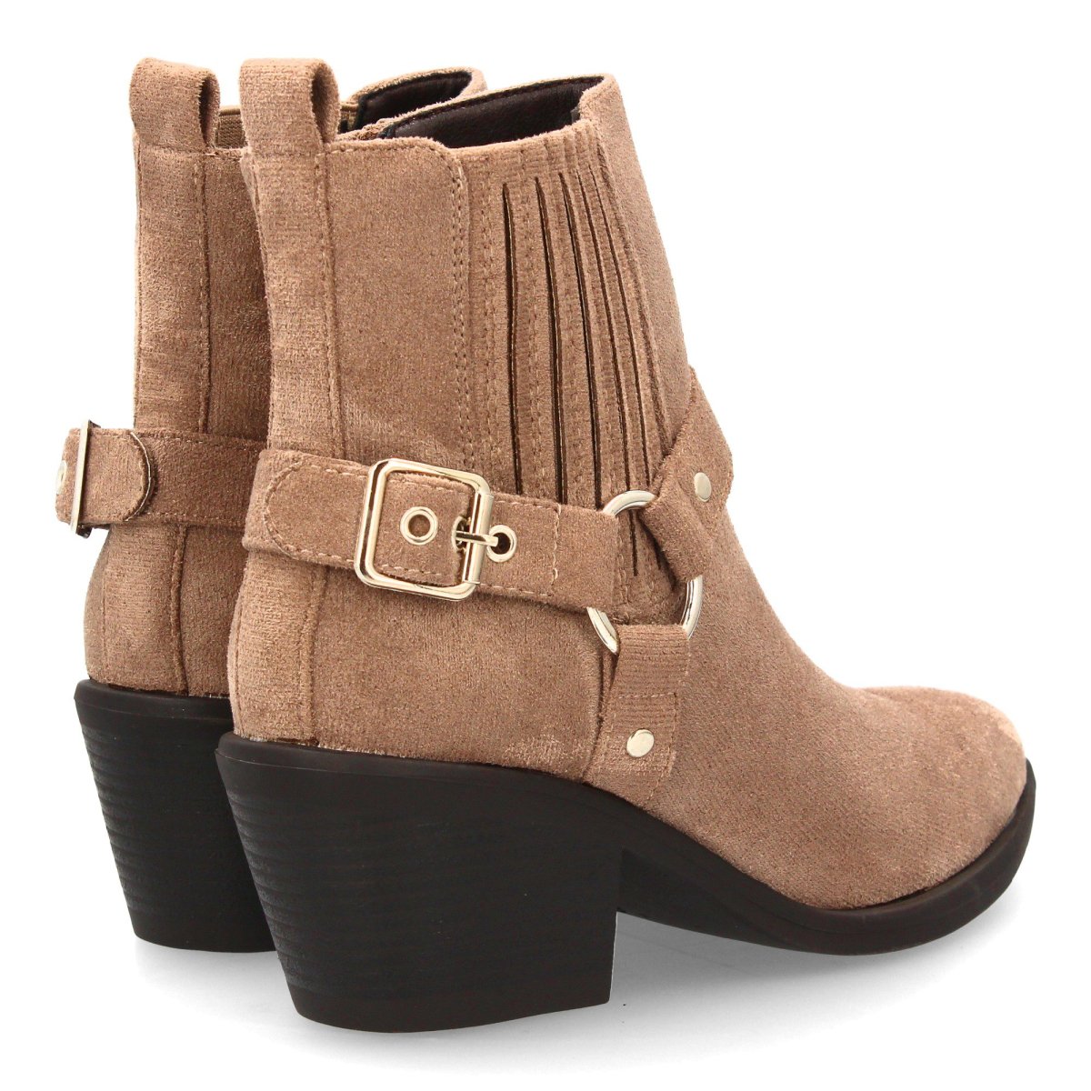 Botines camperos taupe con flecos - Imagen 6
