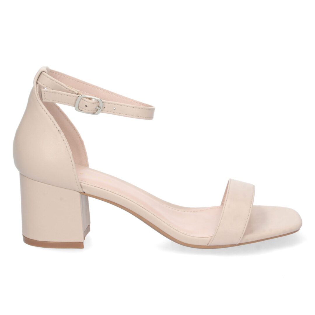 Sandalia tobillera beige sencilla - Imagen 3