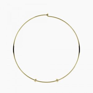 Gargantilla dorada modular rígida Hula-hoop