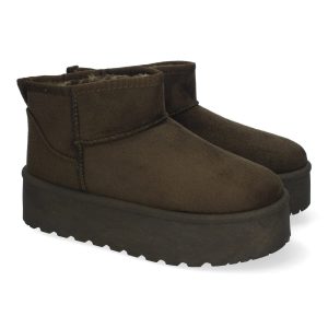 Botines plataforma marrón oscuros Australiano