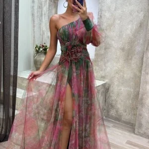 Vestido largo esmeralda