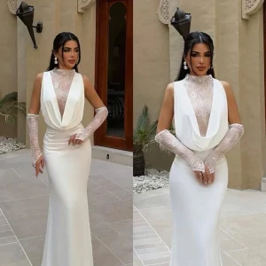 VESTIDO LARGO LUNA BLANCO