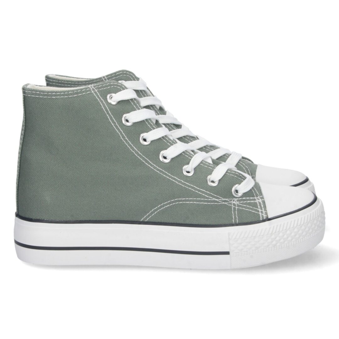 Zapatillas verde suela gruesa