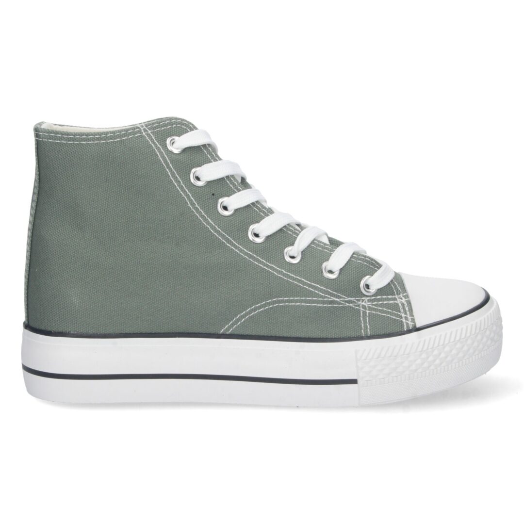 Zapatillas verde suela gruesa - Imagen 3