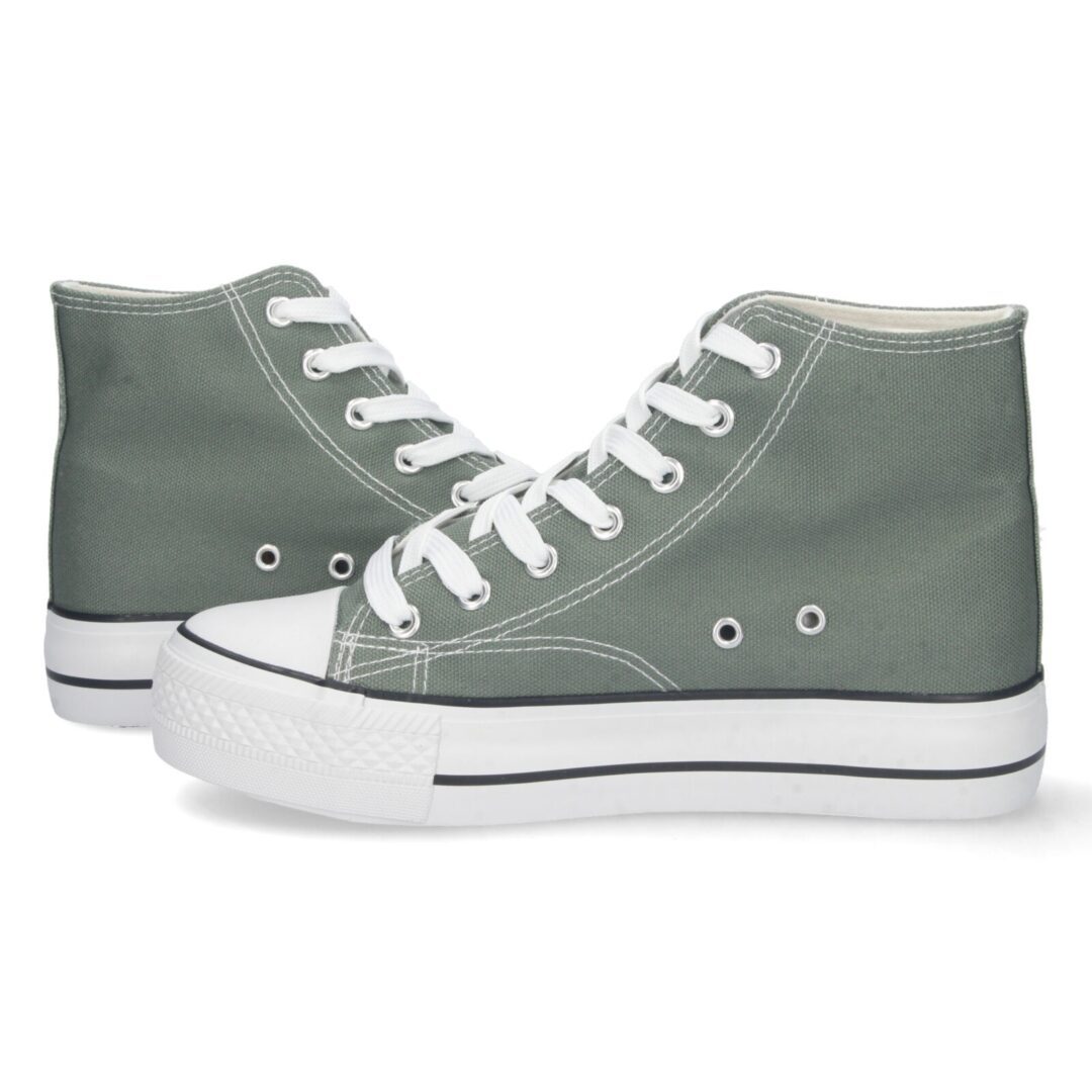 Zapatillas verde suela gruesa - Imagen 6