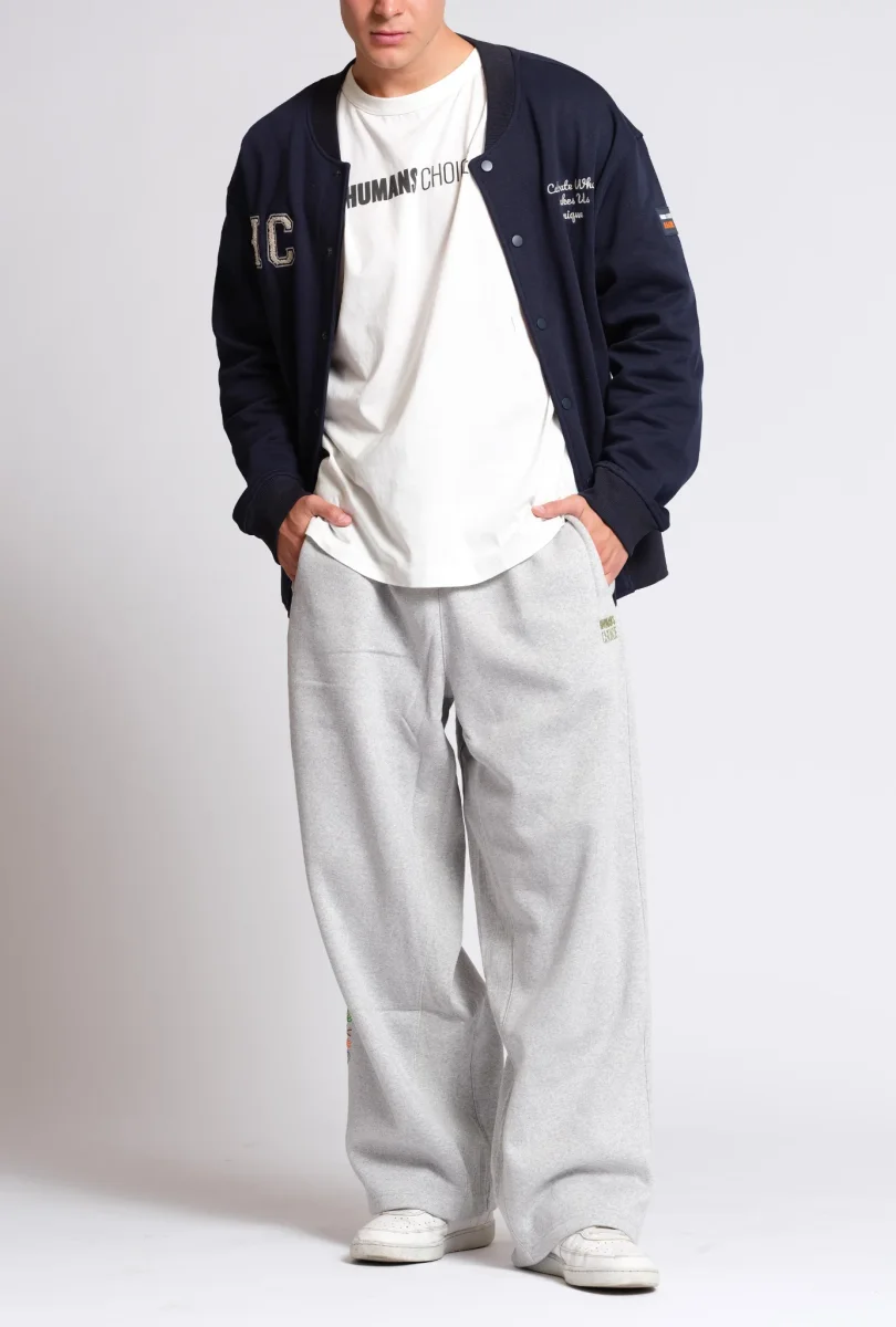 Ash Grey Wide Leg Jogger - Imagen 6