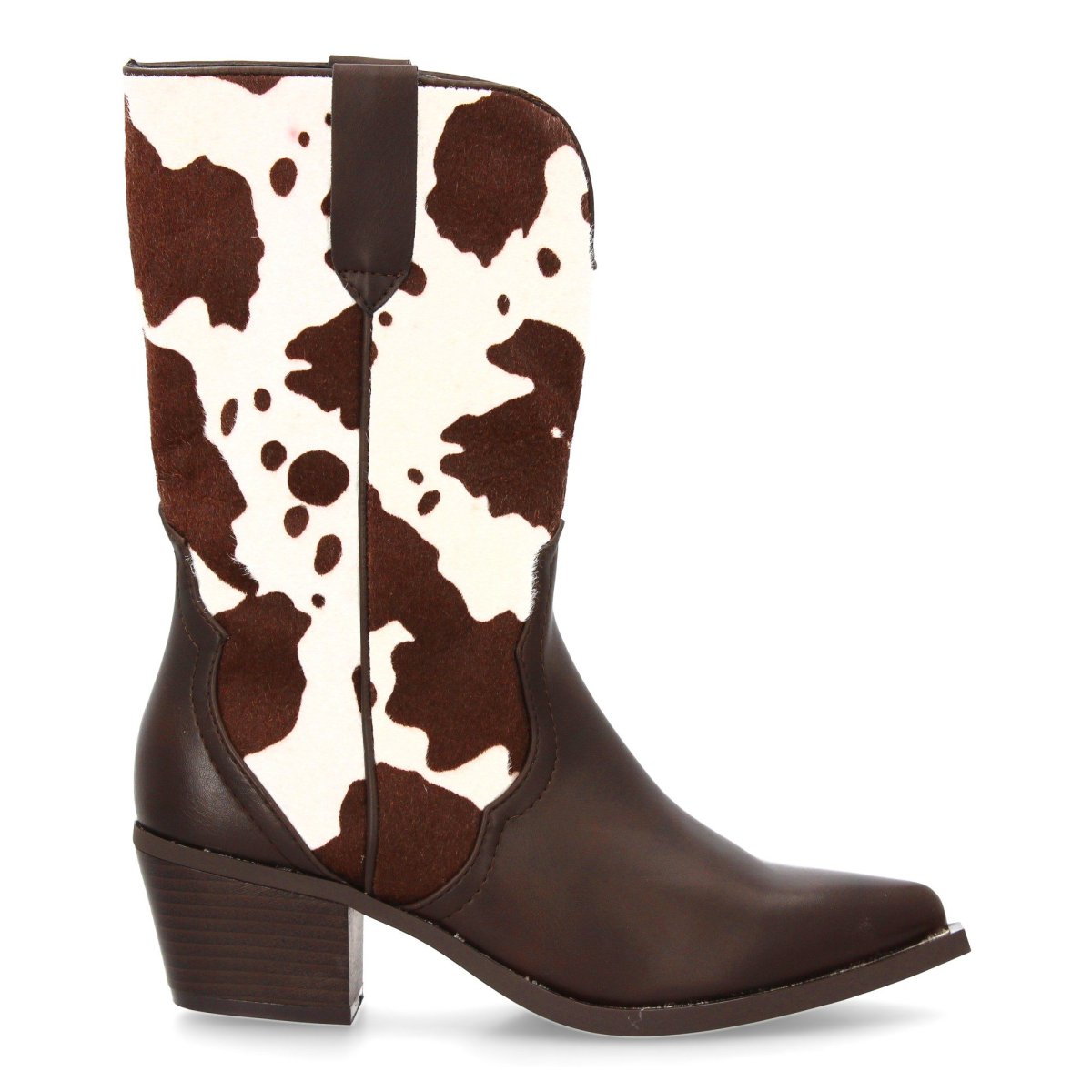 Botas cowboy estampado vaca marrón - Imagen 3