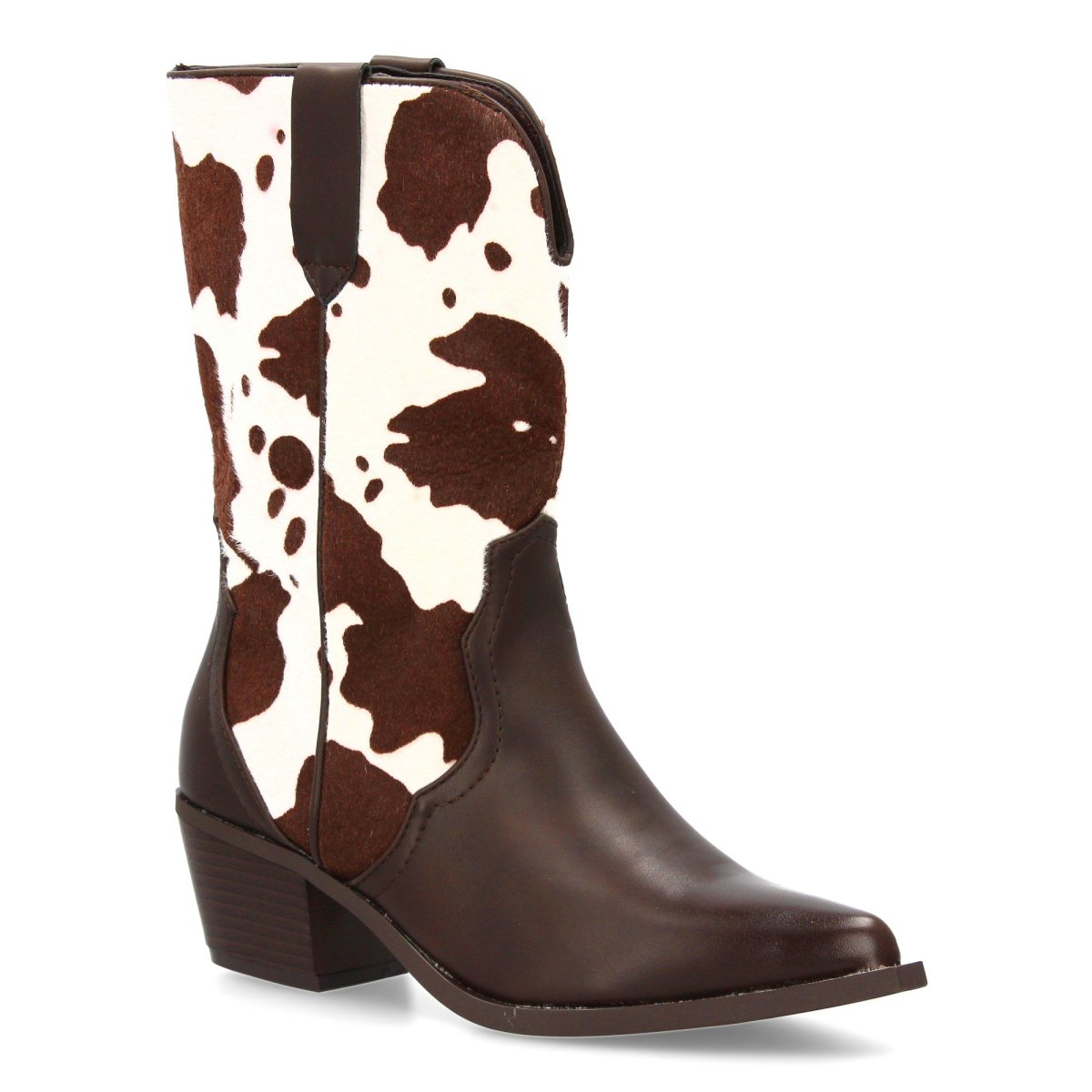Botas cowboy estampado vaca marrón - Imagen 4