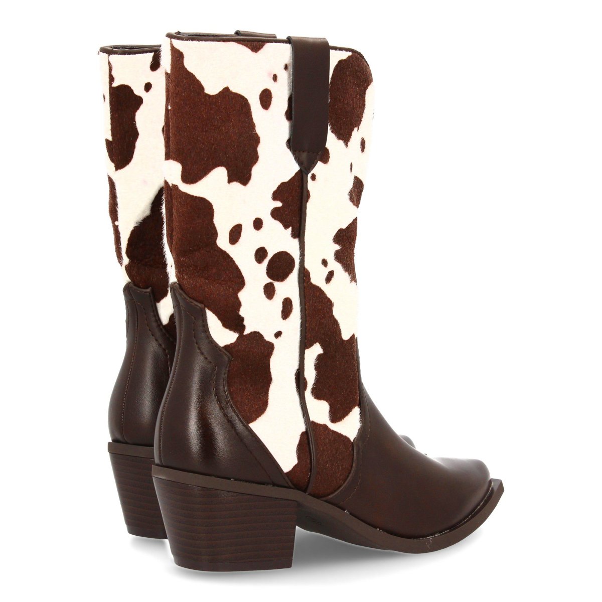 Botas cowboy estampado vaca marrón - Imagen 6