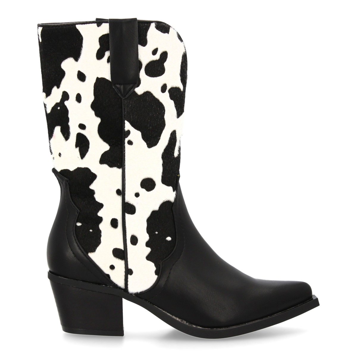 Botas cowboy estampado vaca negro - Imagen 3