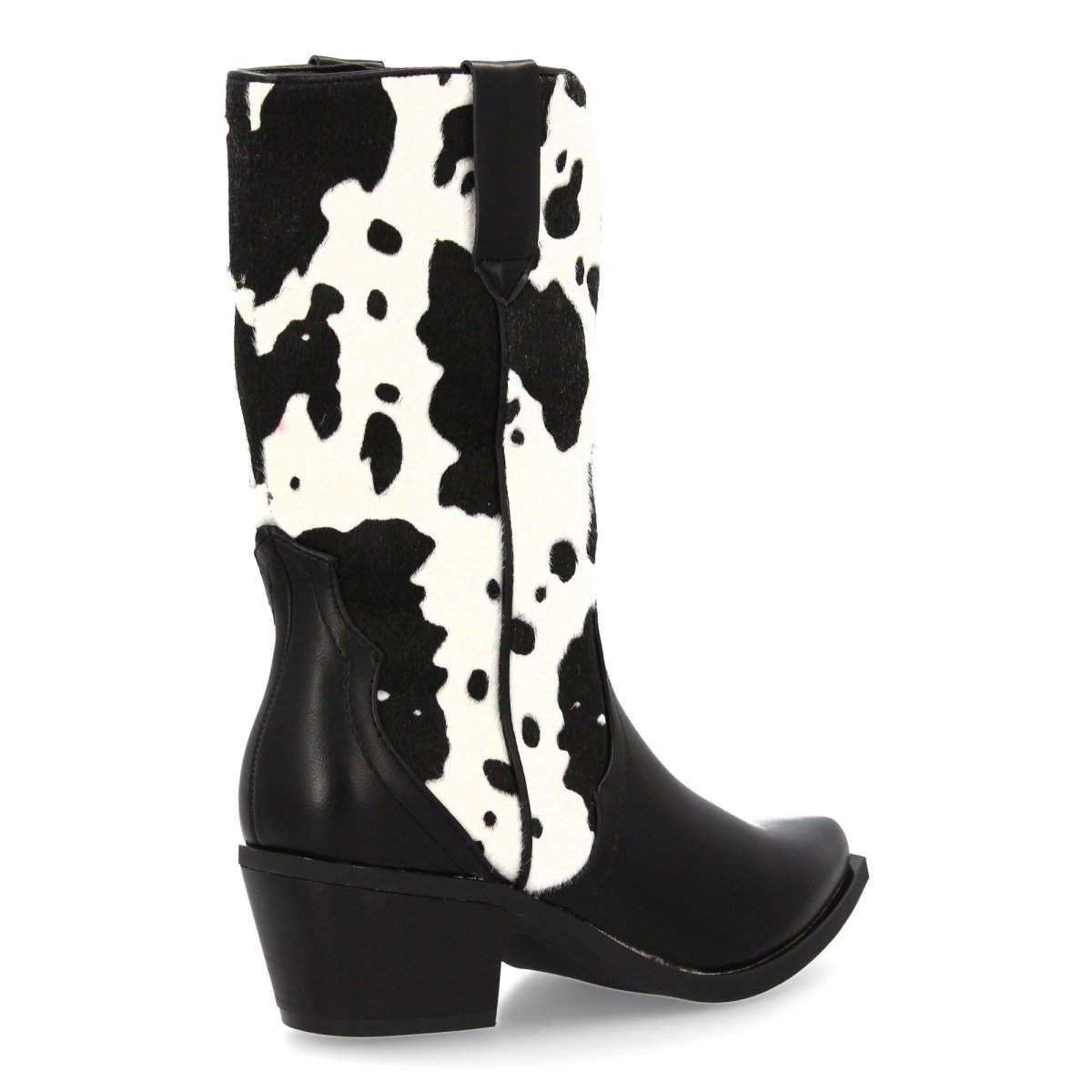 Botas cowboy estampado vaca negro - Imagen 5