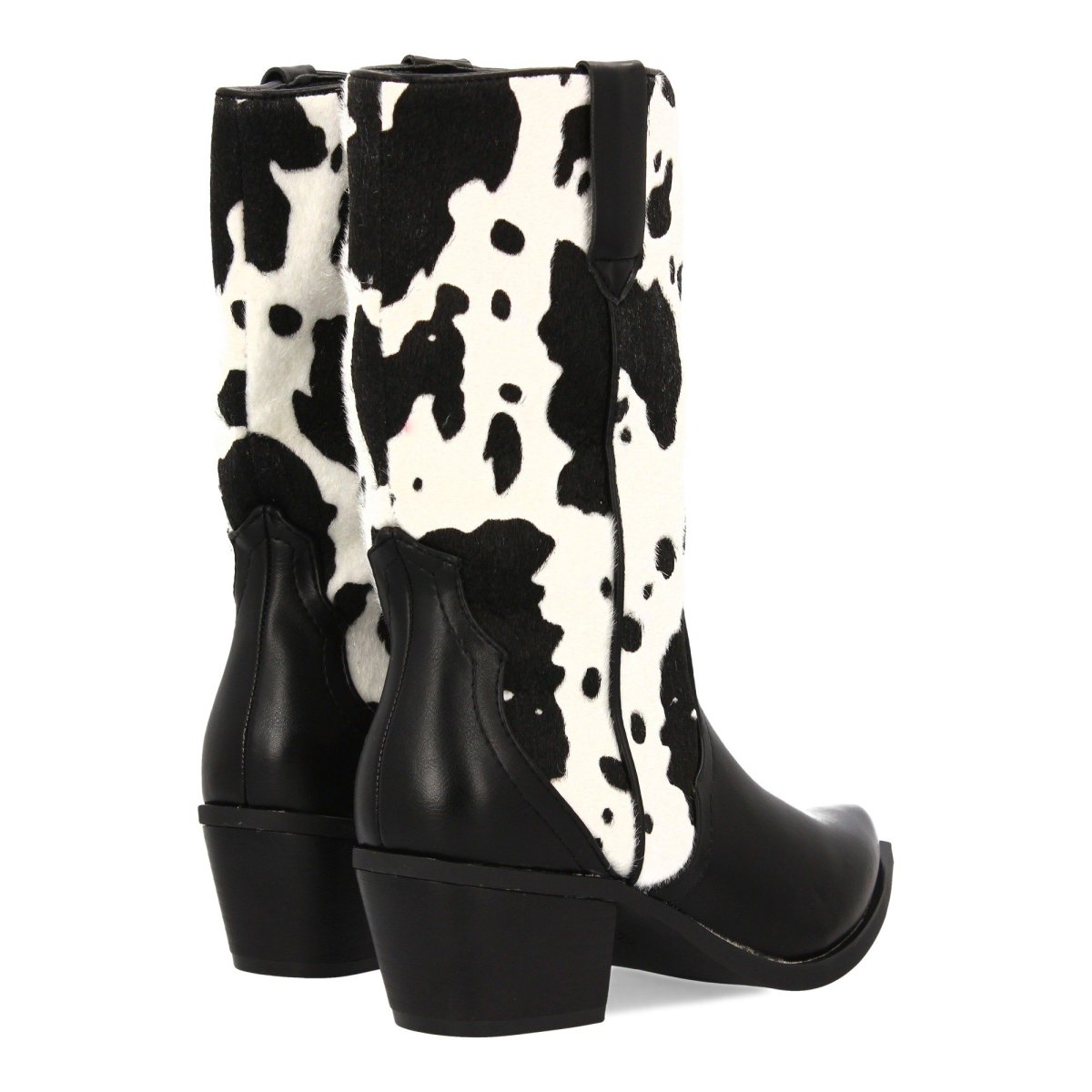 Botas cowboy estampado vaca negro - Imagen 6