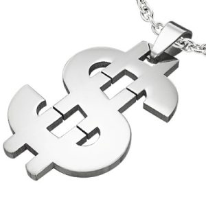 “DÓLAR” colgante acero