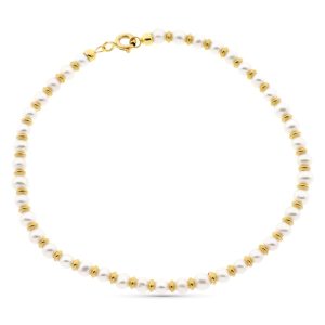 “PERLA BLANCA” pulsera oro 18K