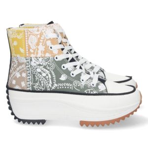 Zapatillas plataforma verde bandana