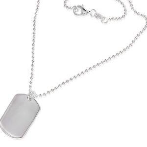 «MILITAR» collar chapa Plata