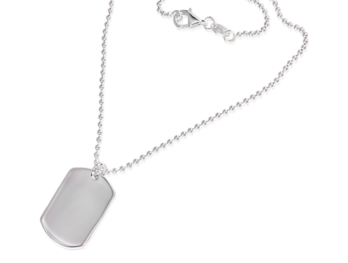 «MILITAR» collar chapa Plata - Imagen 2