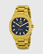 Reloj de hombre con correa de acero chapado y esfera azul marino B54265/3