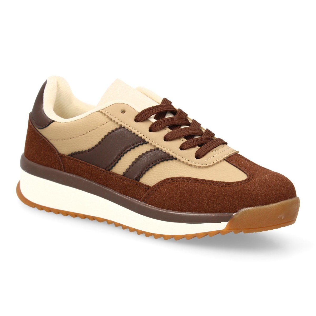 Zapatilla para mujer con suela dentada café - Imagen 4