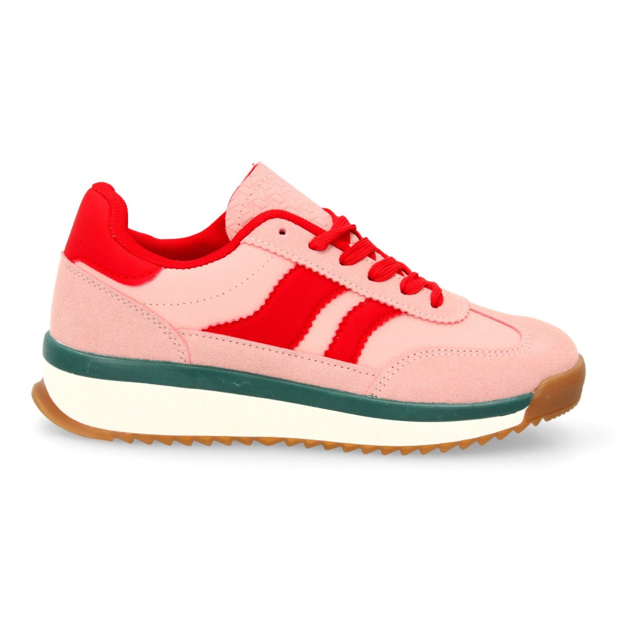 Zapatilla para mujer con suela dentada rojo - Imagen 3