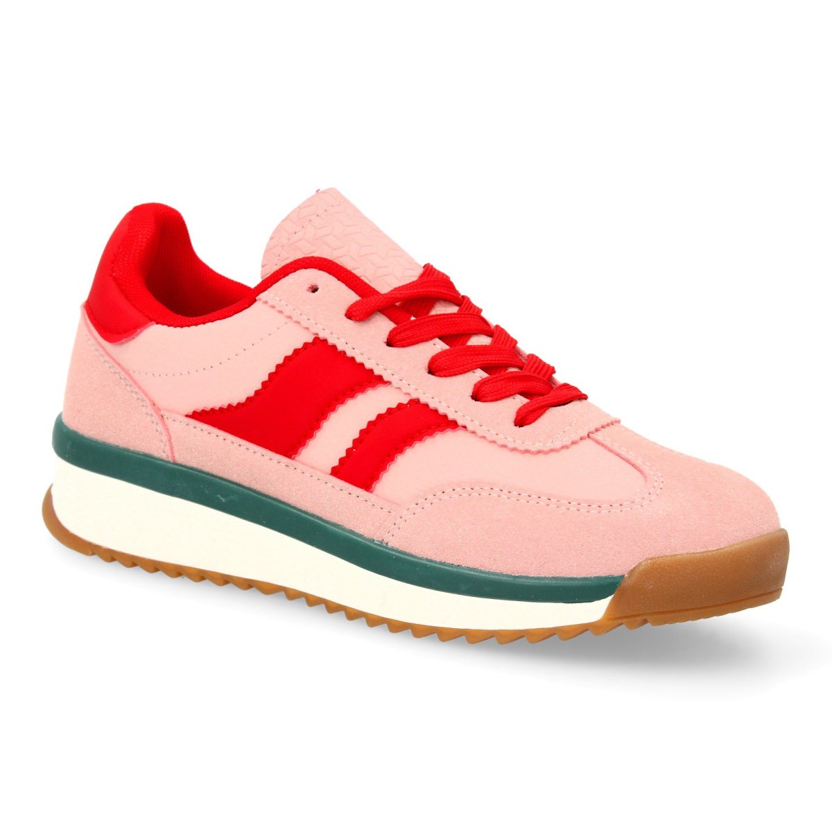 Zapatilla para mujer con suela dentada rojo - Imagen 4