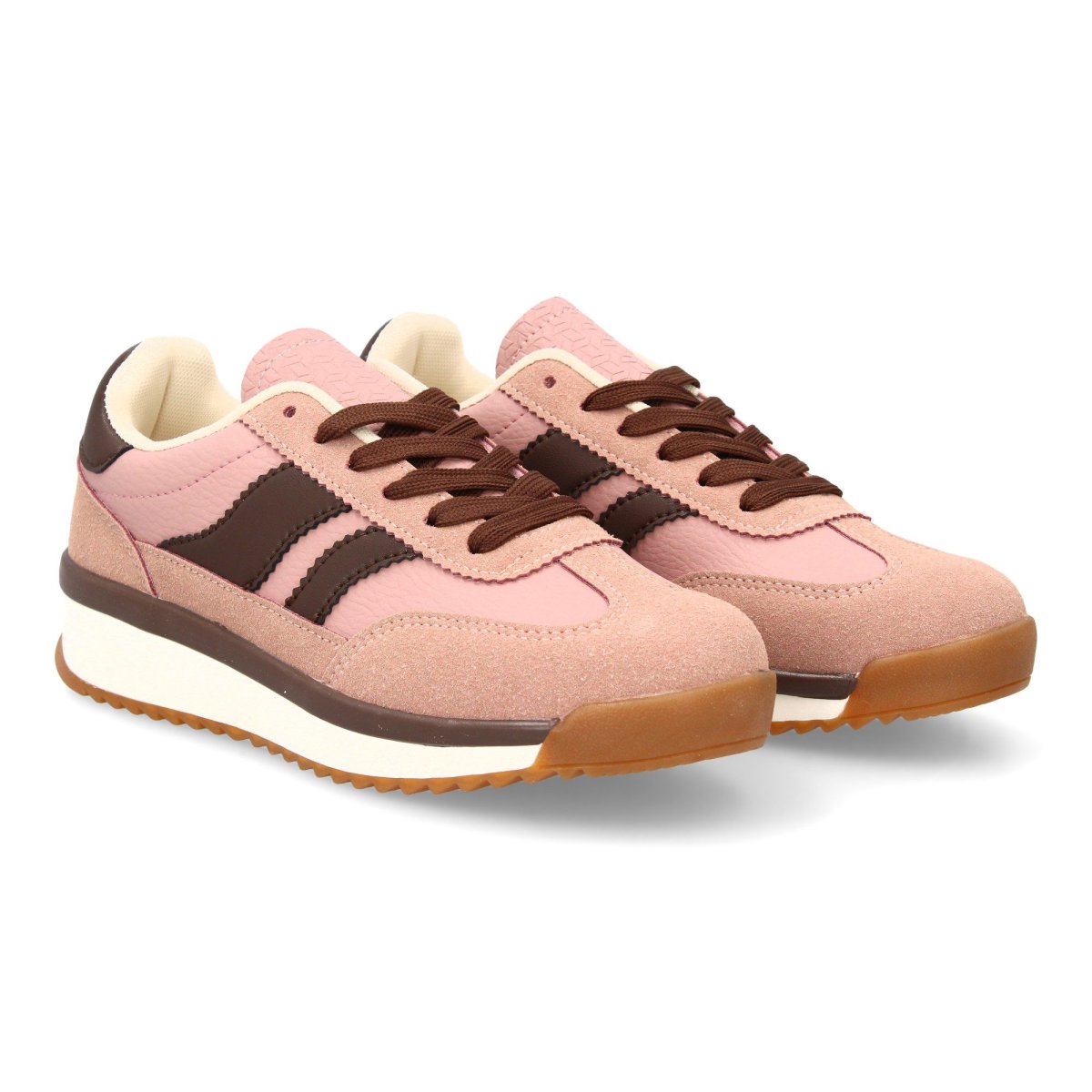 Zapatilla para mujer con suela dentada rosa - Imagen 2