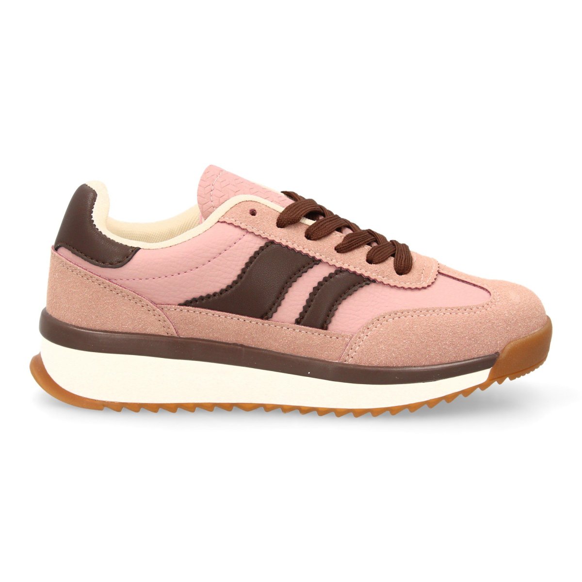 Zapatilla para mujer con suela dentada rosa - Imagen 3