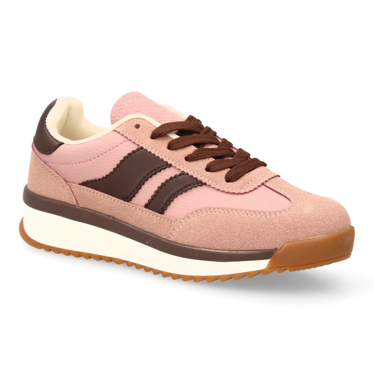 Zapatilla para mujer con suela dentada rosa - Imagen 4