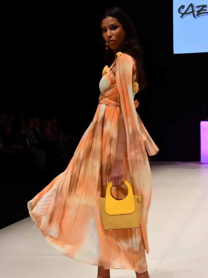 Bolso amarillo doble asa - Imagen 2