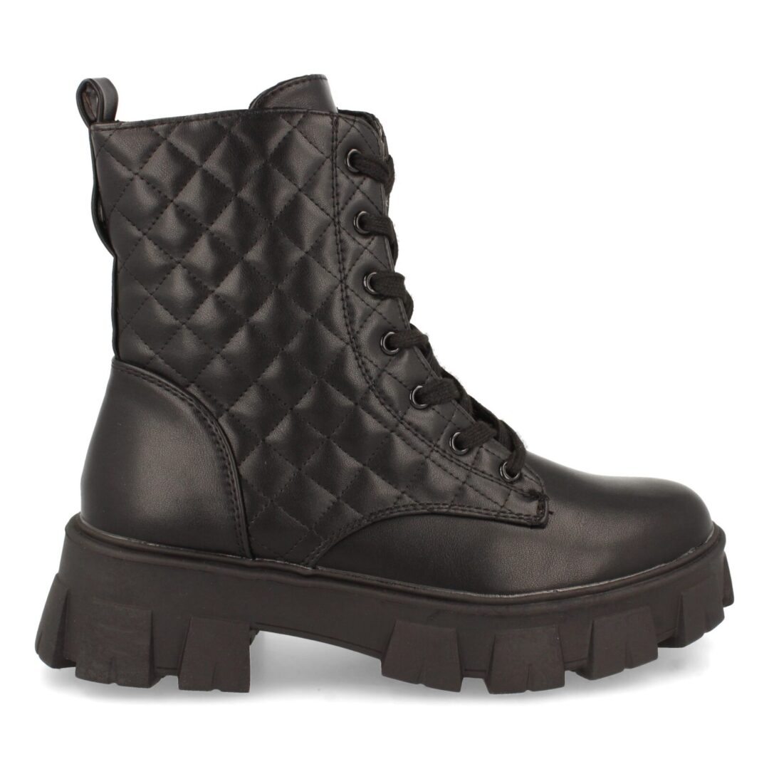 Botas acolchadas negras de cordones - Imagen 3