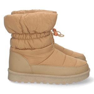 Bota apres ski beige acolchada