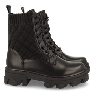 Bota track negra de punta zig-zag