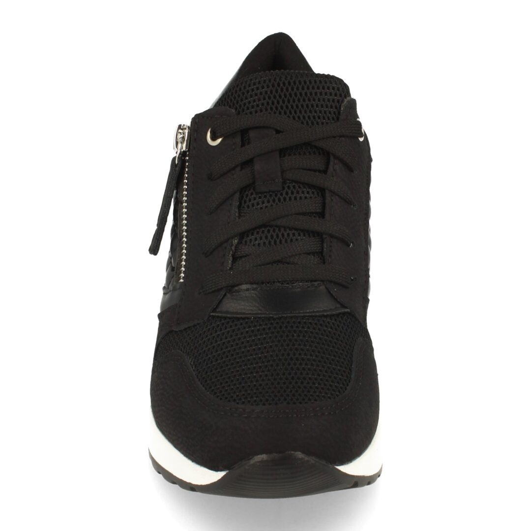 Zapatillas deportivas negras con cuña y cremallera - Imagen 5