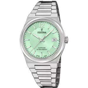 RELOJ FESTINA SWISS SWISS MADE F20035/3 VERDE CORREA DE ACERO INOXIDABLE 316L, MUJER