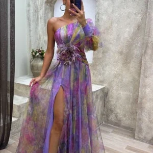 Vestido largo esmeralda