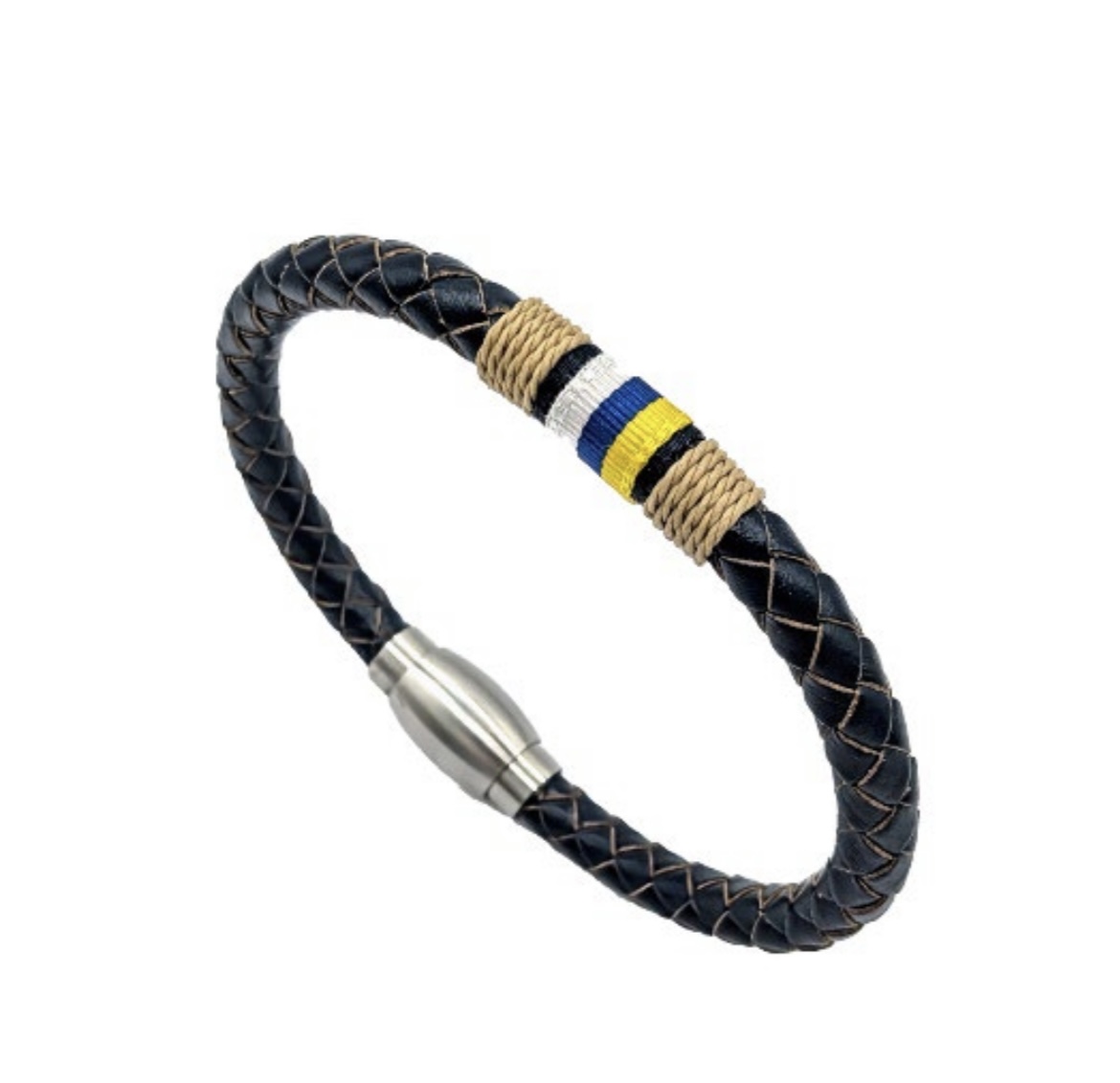 “TINDAYA” pulsera cuero con bandera canaria - Imagen 2