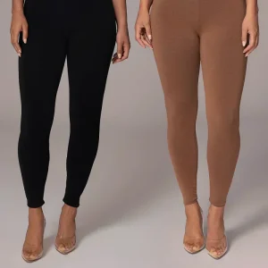 Leggins reversibles negro/pecana