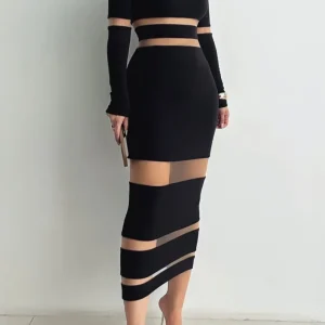 vestido largo noir
