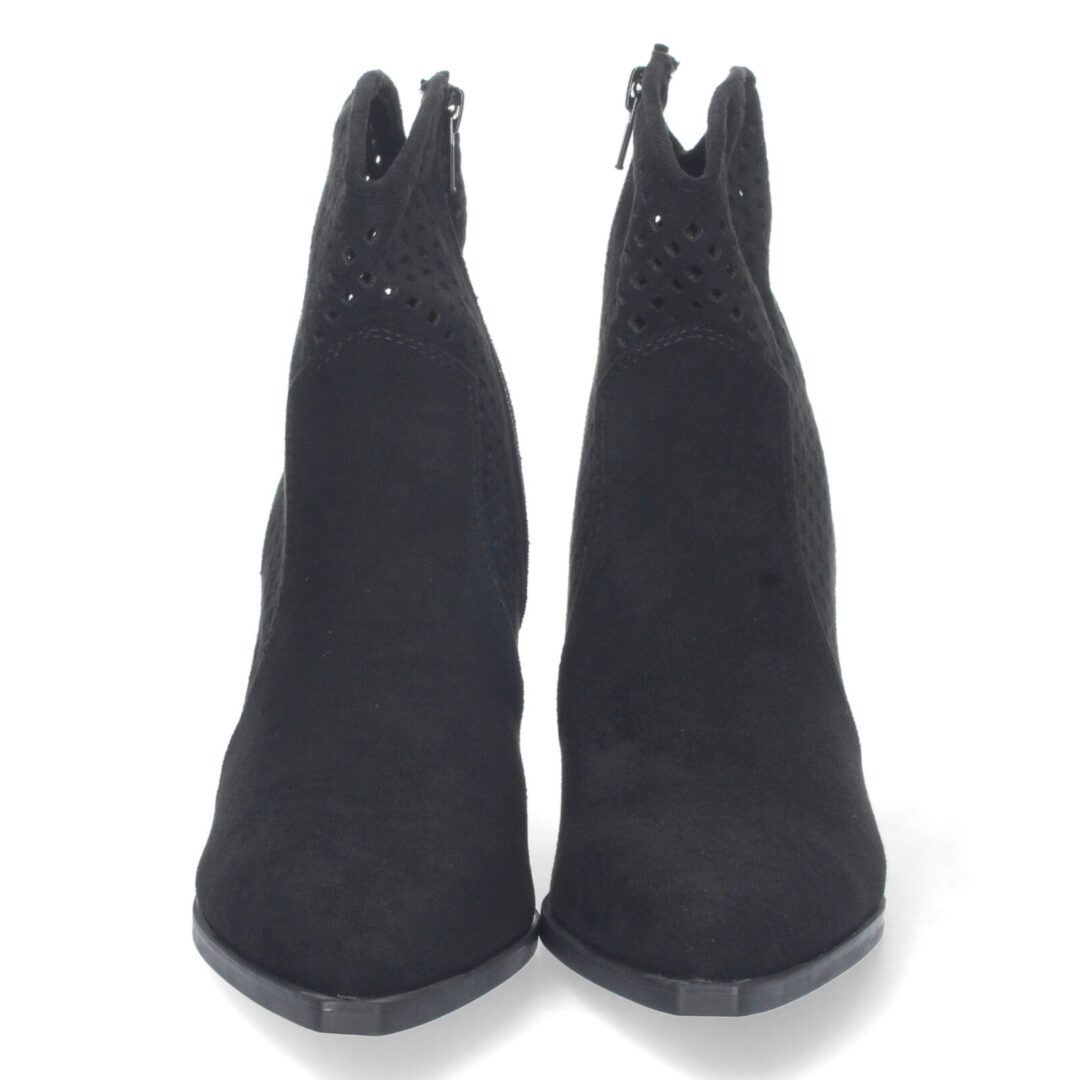 Botín cowboy chapa negro perforado - Imagen 4