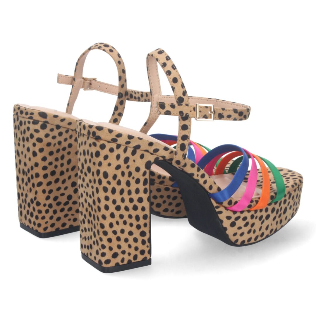 Sandalia plataforma multicolor leopardo - Imagen 5