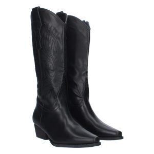 Botas cowboy negras grabadas western