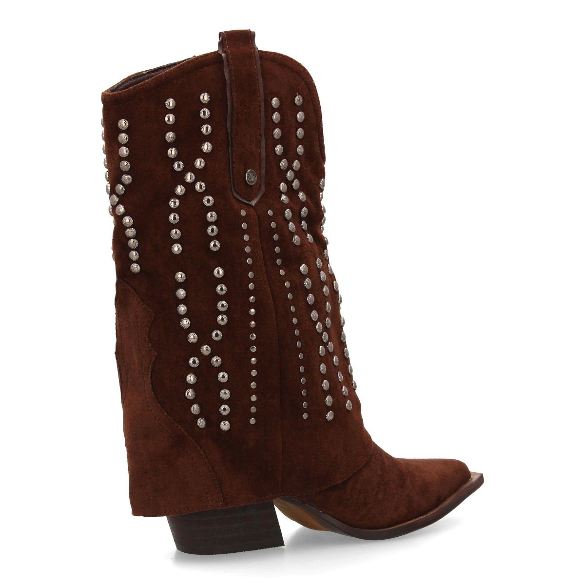 Botas cowboy café con tachuelas plateadas - Imagen 5