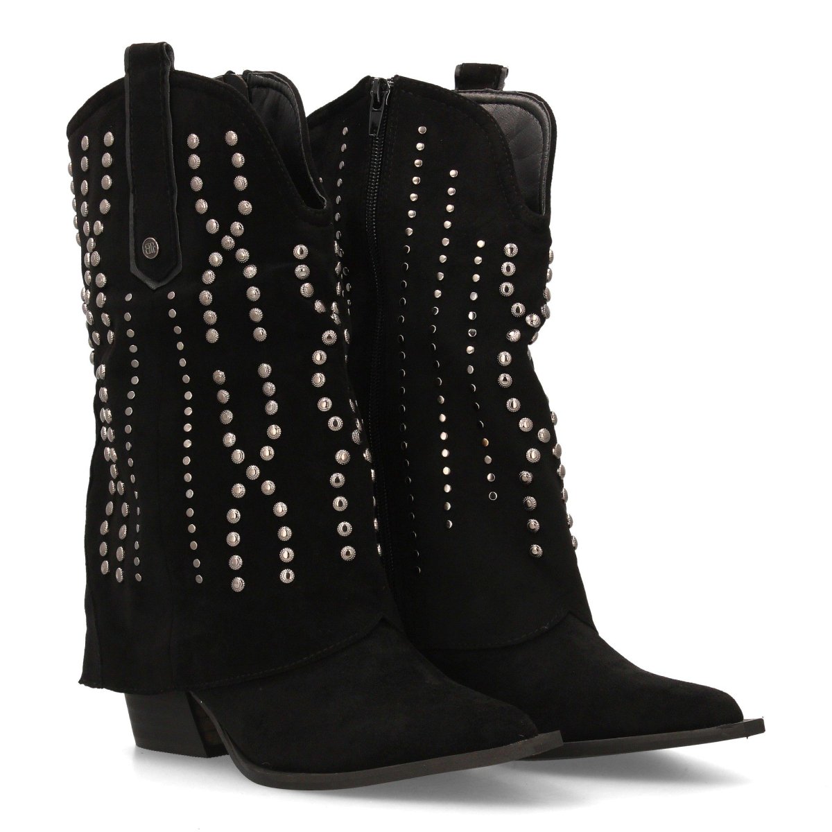 Botas vaqueras mujer negras con tachuelas - Imagen 2