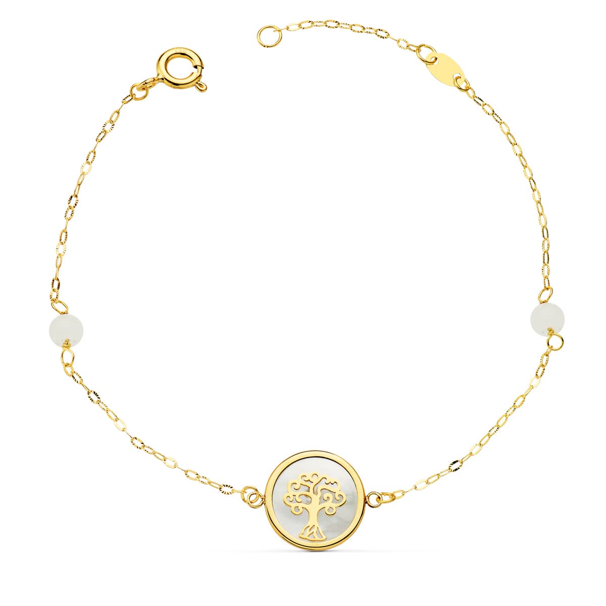 “ÁRBOL PERLADO” pulsera oro 18K - Imagen 2