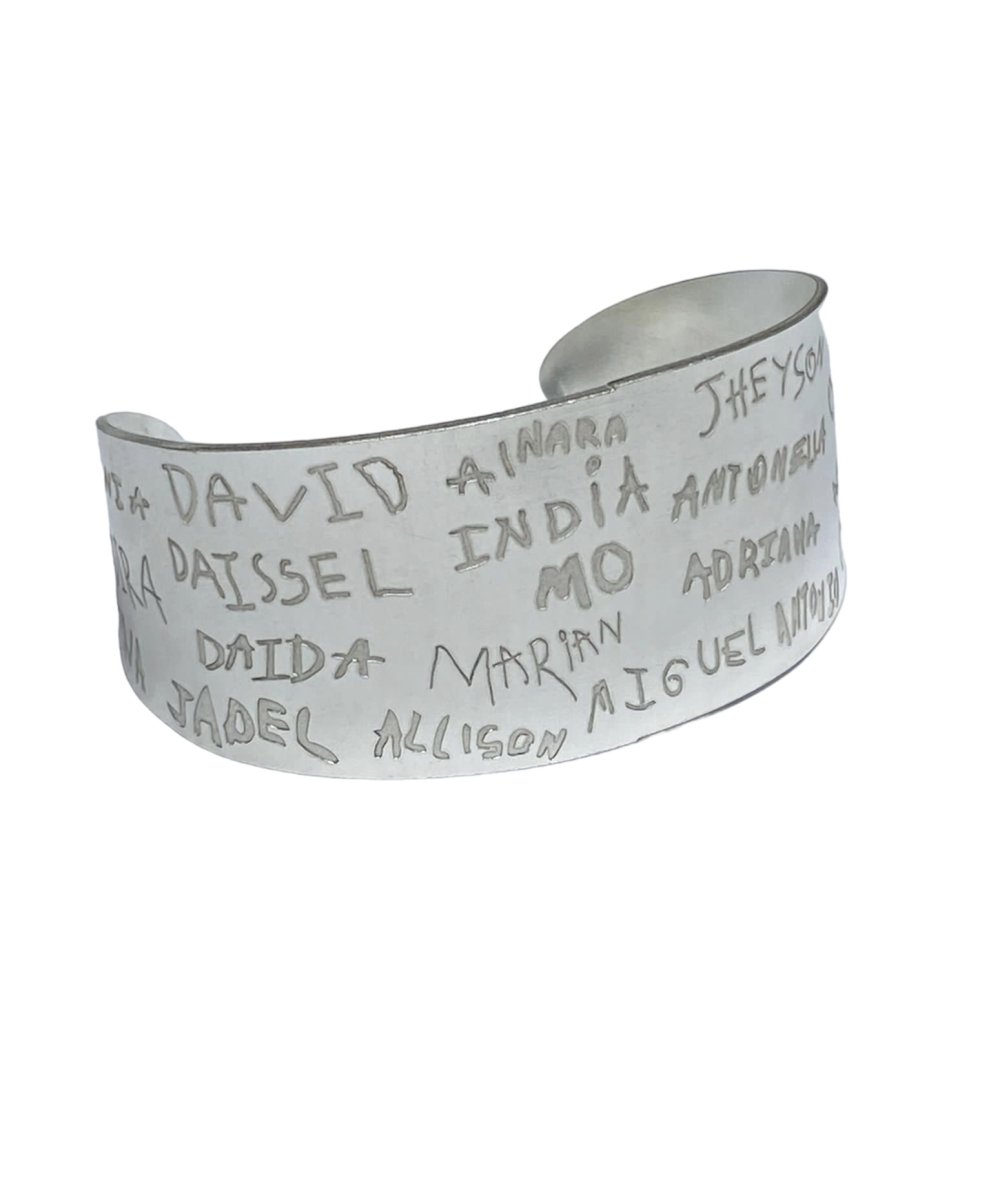 “PROFE” pulsera media caña Plata - Imagen 3