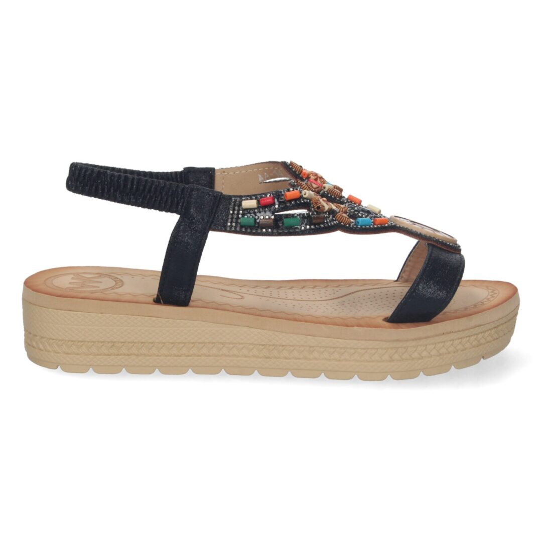 Sandalias cuentas negras decorativas - Imagen 3