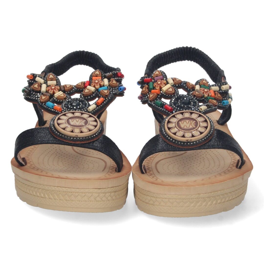 Sandalias cuentas negras decorativas - Imagen 4